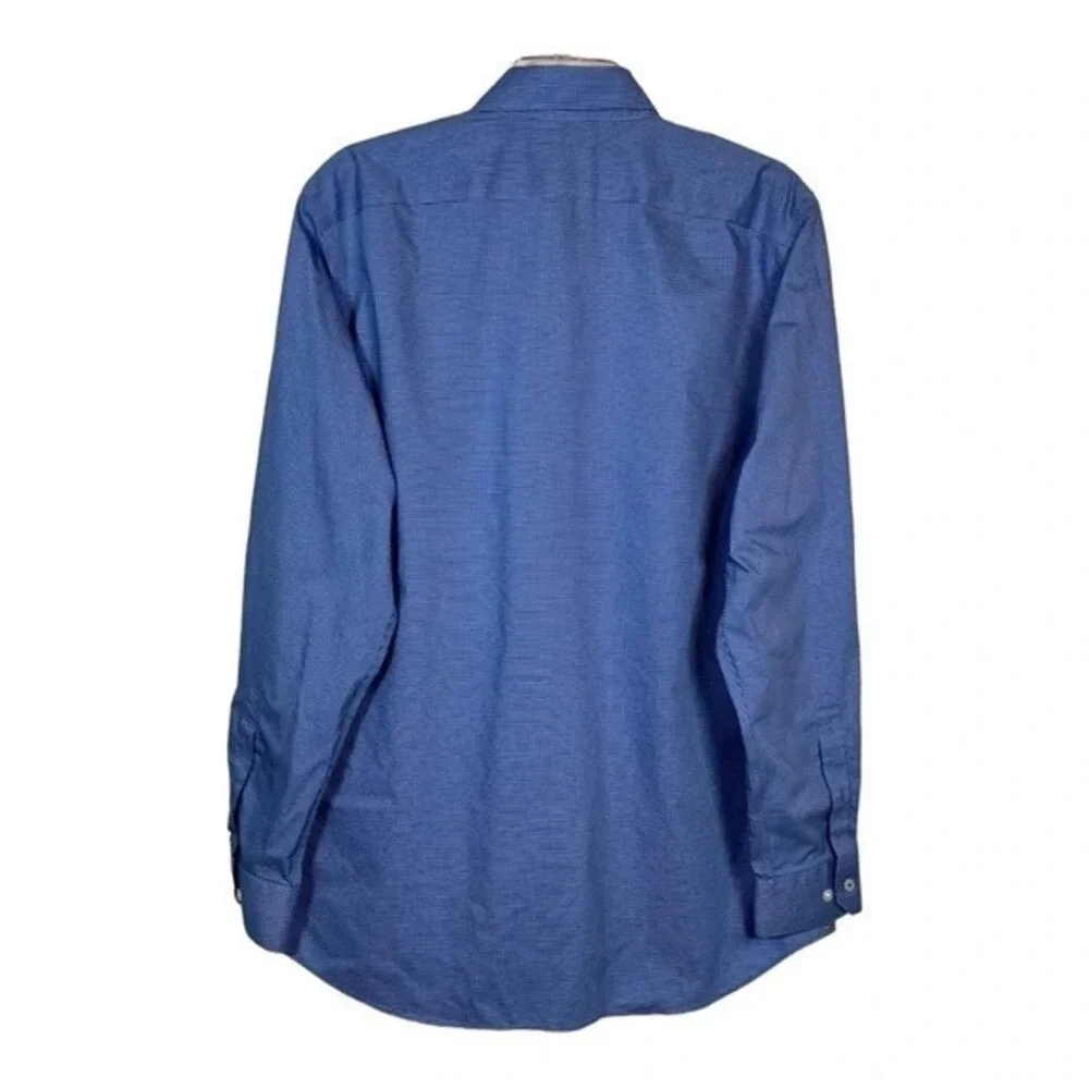 Banana Republic‎ Button Down Shirt Mens Large Blue Gingham Non-Iron Standard Fit